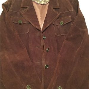 Burgundy suede jacket